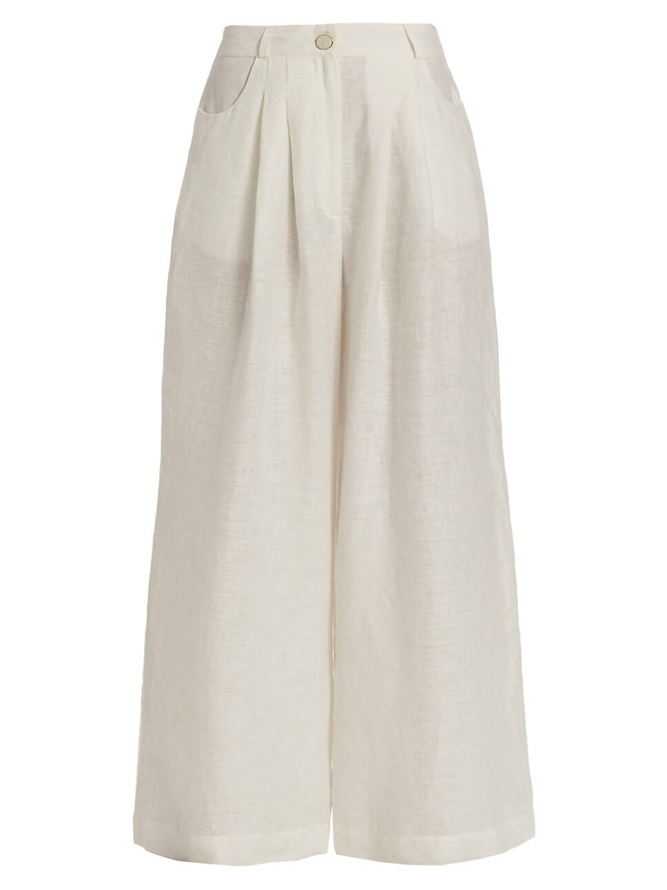 High-Rise Linen Pants | Saks Fifth Avenue