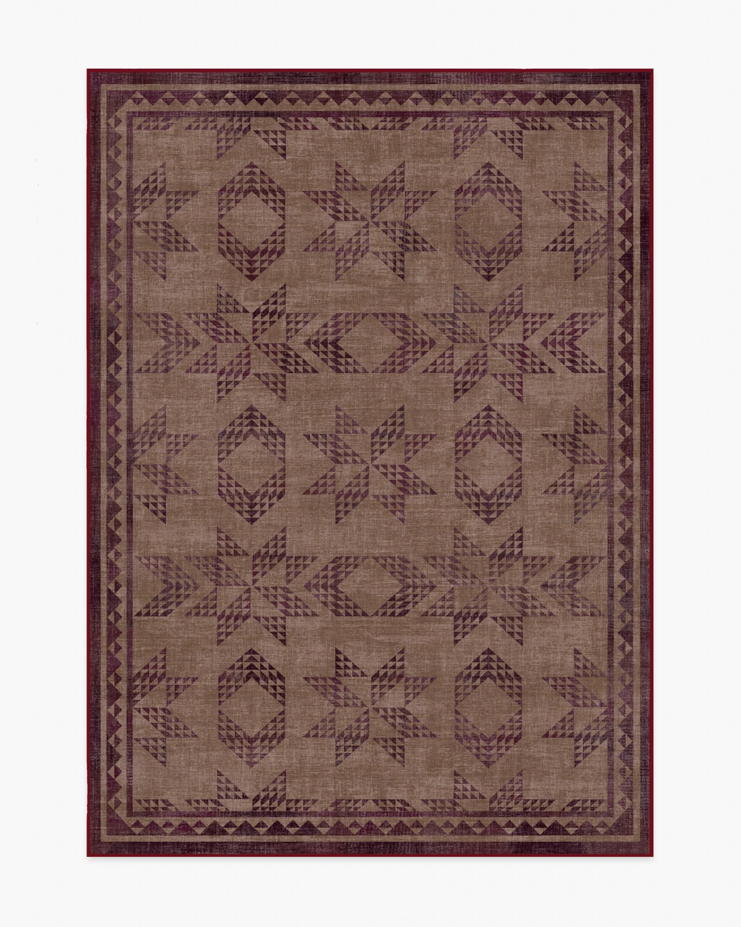 Louisa Brown & Burgundy Rug | Ruggable US | Ruggable