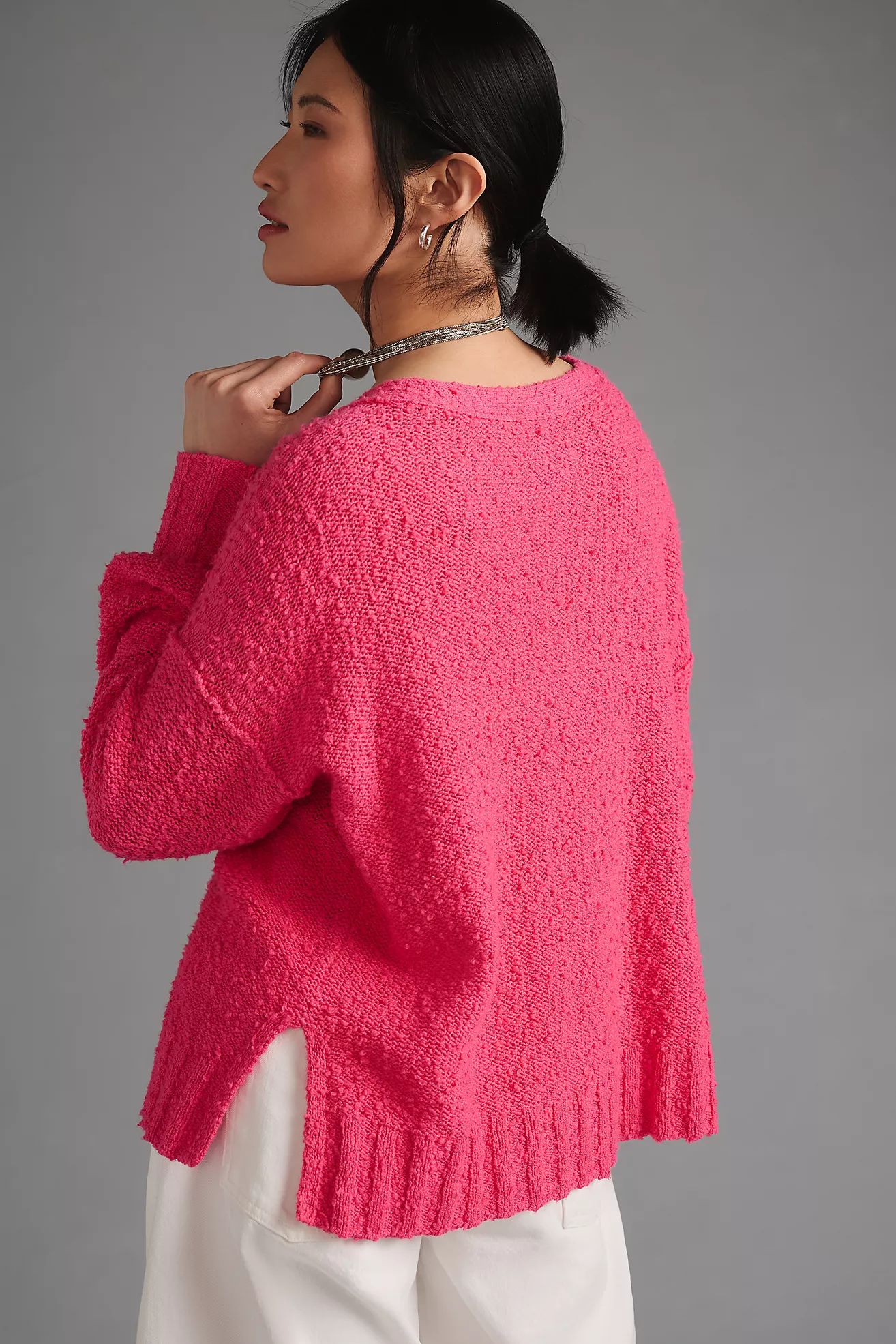 Pilcro Textured V-Neck Sweater | Anthropologie (US)