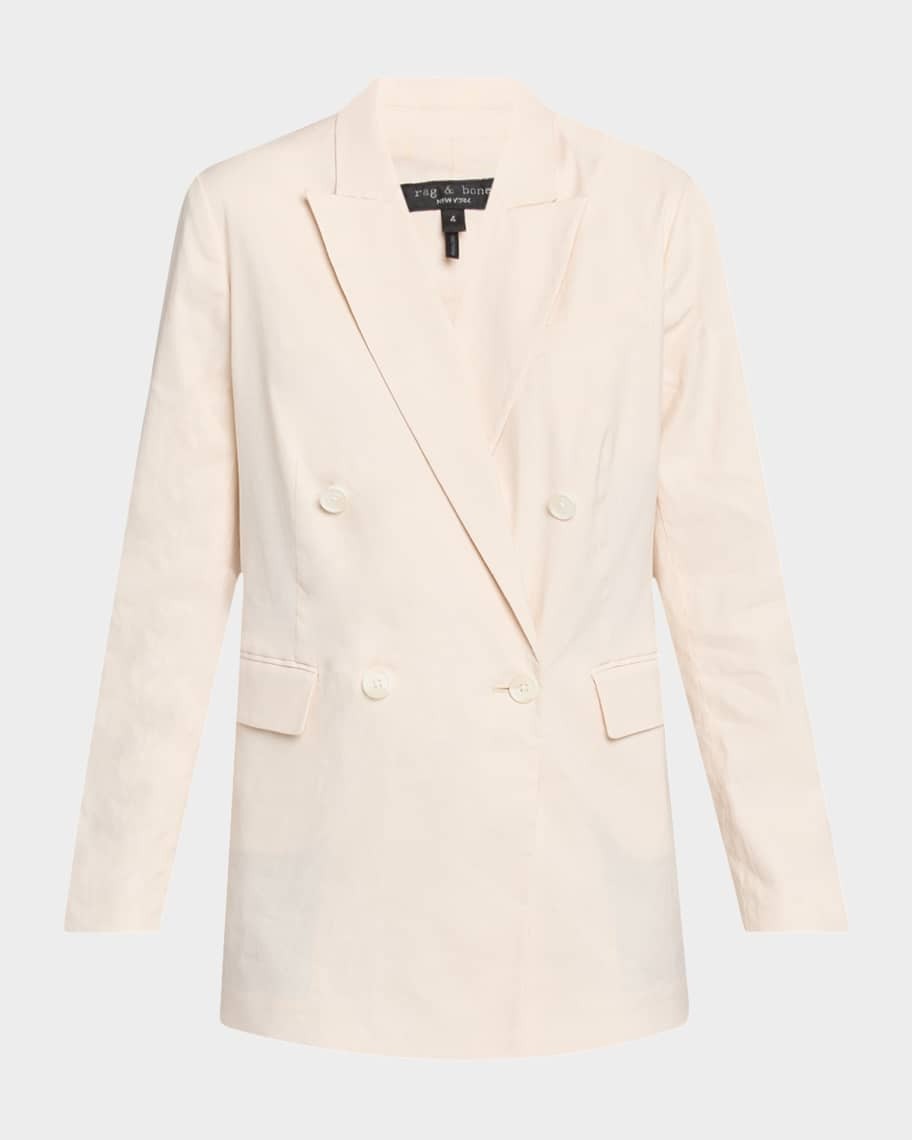 Emile Double-Breasted Linen Blazer | Neiman Marcus