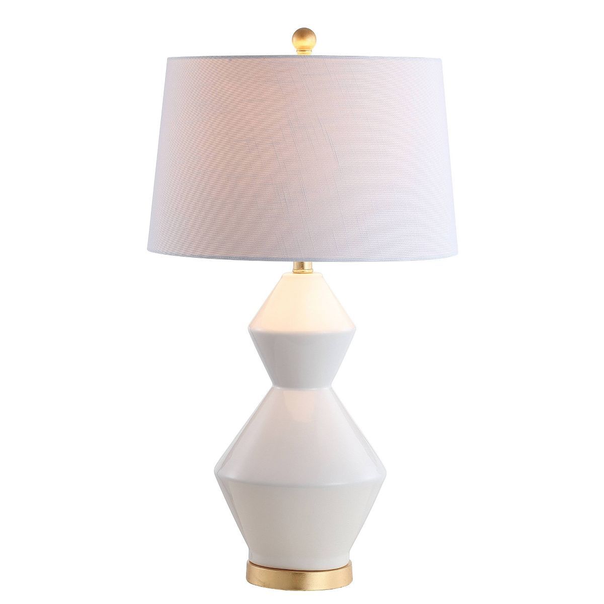 29" Ceramic Alba Geometric Table Lamp (Includes Energy Efficient Light Bulb) - JONATHAN Y | Target