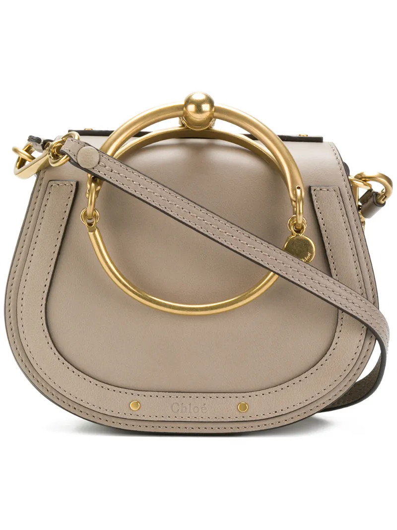 Chloé - Nile shoulder bag - women - Calf Leather - One Size, Grey, Calf Leather | FarFetch US