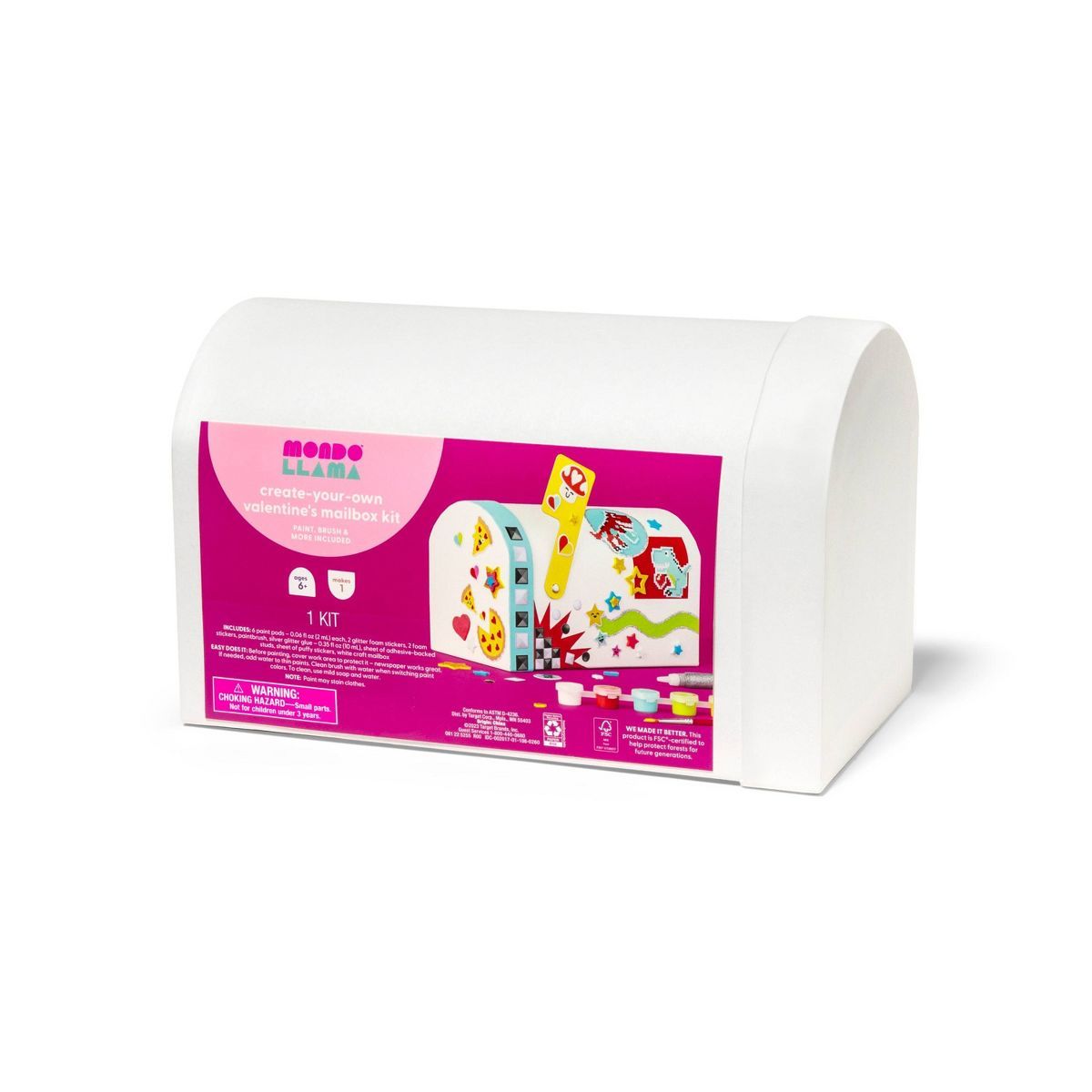 Make-Your-Own Valentine's Day Classroom Exchange Box Kit - Mondo Llama™ | Target