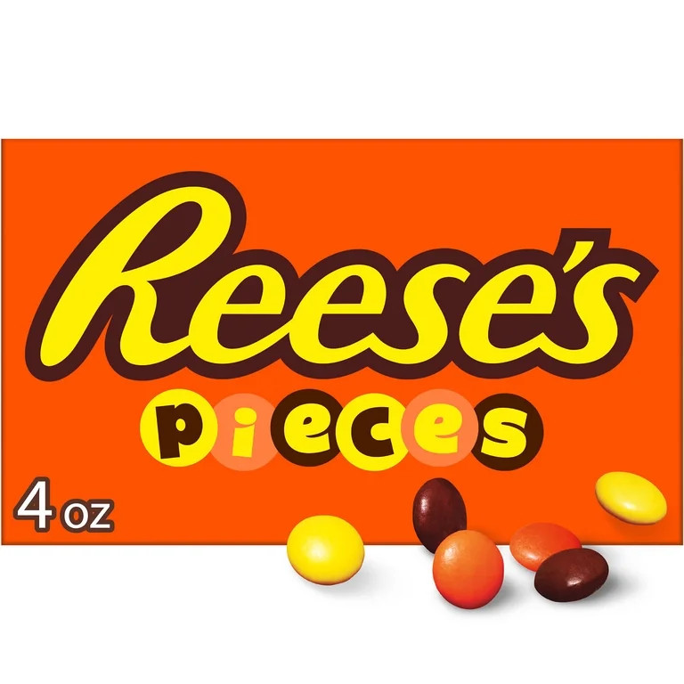 Reese's Pieces Peanut Butter in a Crunchy Shell Candy, Movie Theater Box Candy, 4 oz | Walmart (US)