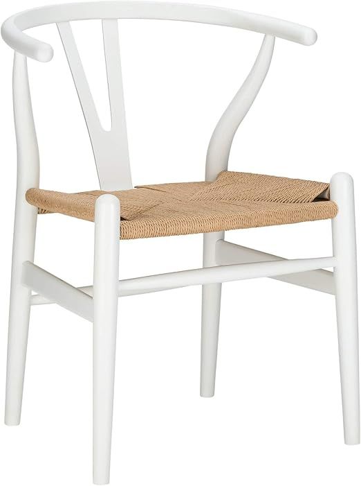 POLY & BARK Weave Dining Chair, Single, White | Amazon (US)
