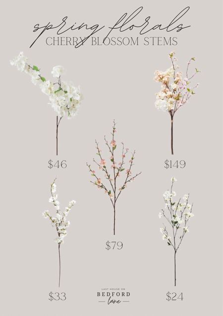 My favorite faux florals for spring!   I have the Amazon faux cherry blossoms stems in my home and love them!   They’re 40” tall and come in packs of 4.  

#LTKstyletip #LTKfindsunder50 #LTKfindsunder100