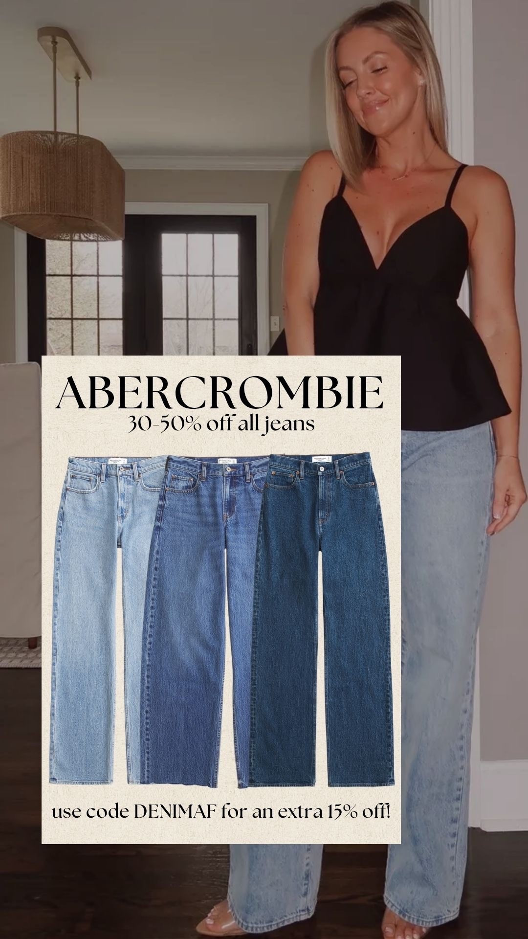 Abercrombie Denim on sale 08/06-08/11 // 30-50% off all jeans! Use stackable code DENIMAF for an extra 15% off!🥰🤍

fall fashion, sale alert, finds under 100, finds under 50, watchnow, denim, amanda west

#LTKSaleAlert #LTKSeasonal #LTKFindsUnder100