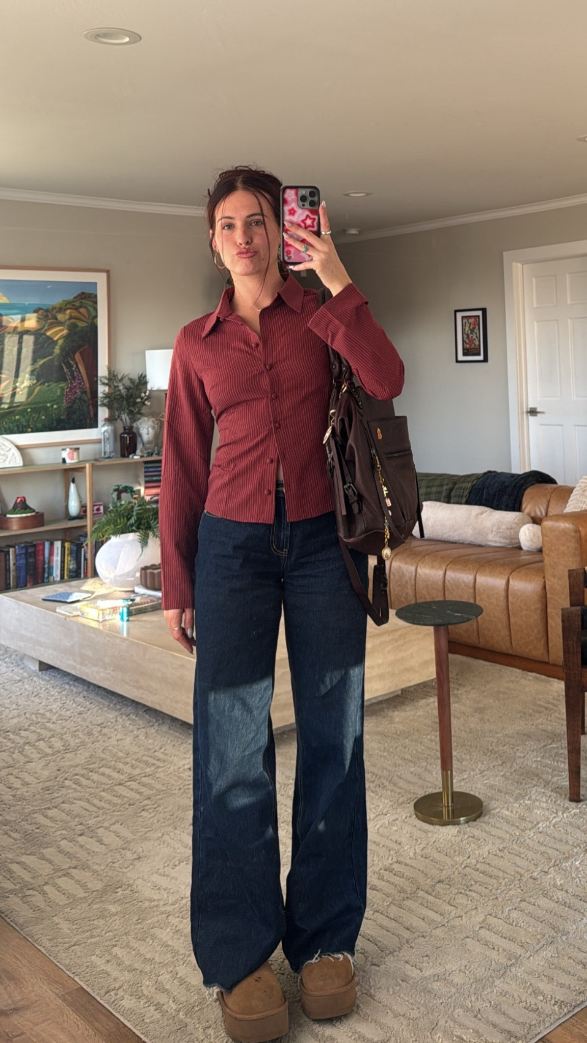 i’m 5’7 & typically wear a small - medium.  i’m wearing a size 6 in the top, & size 4 in jeans (they run bagggy so i recommend sizing down) 🩵

#LTKFindsUnder100 #LTKSeasonal #LTKootd