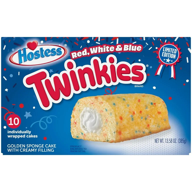 HOSTESS Red, White, and Blue TWINKIES, 10 count, 13.58 oz - Walmart.com | Walmart (US)