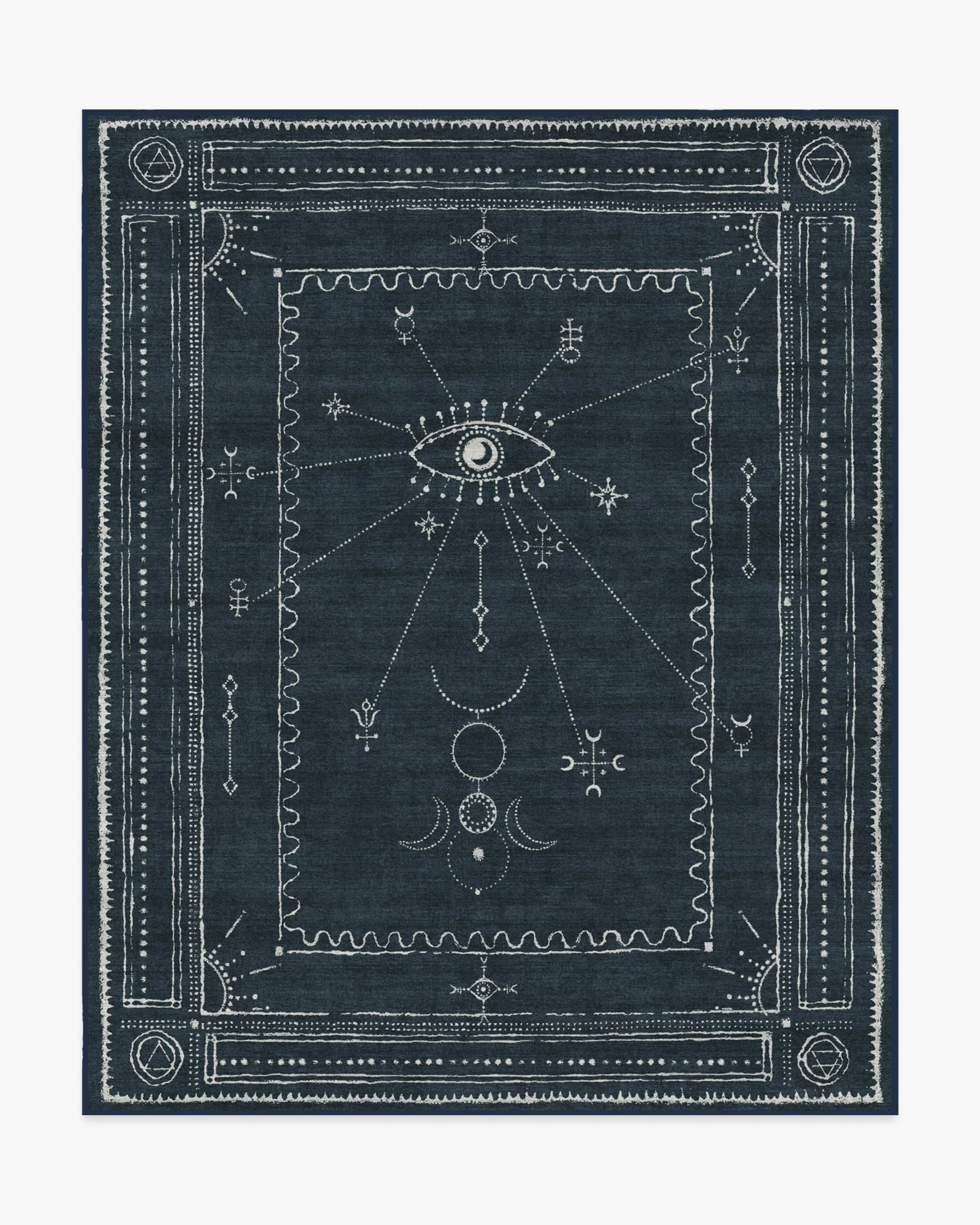 Velith Midnight Blue Flatwoven Rug | Ruggable