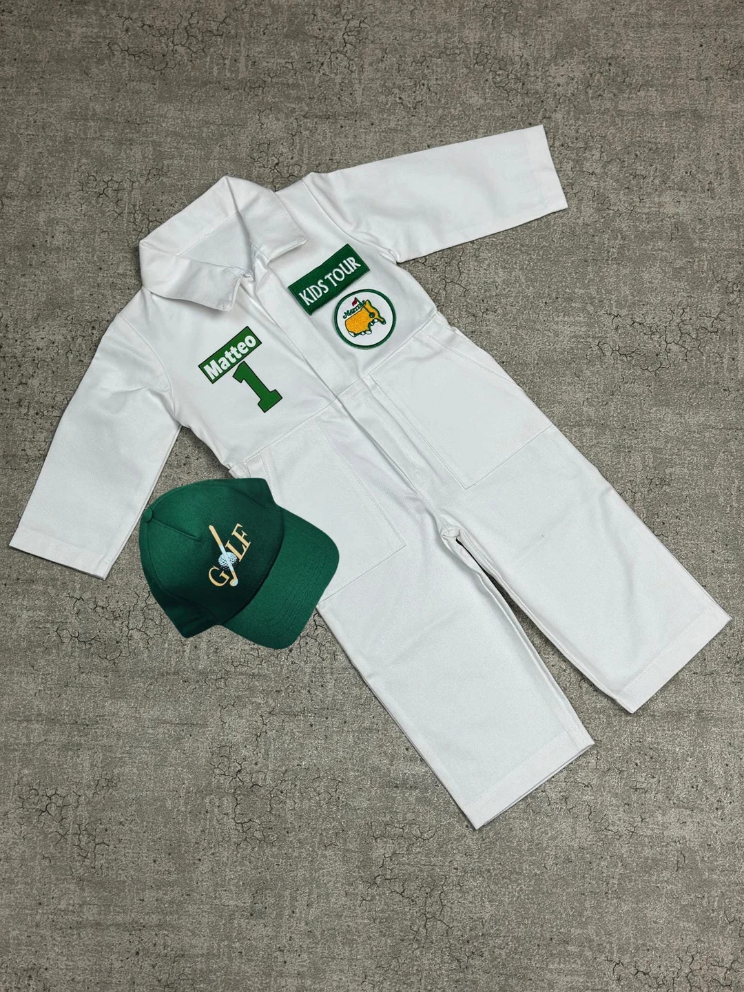 Personalized Golf Caddy Outfit for Kids Baby Golf Masters 1st Birthday Uniform Custom Golf Costum... | Etsy (US)