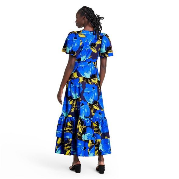 Floral Puff Sleeve Tiered Dress - Christopher John Rogers for Target Blue | Target