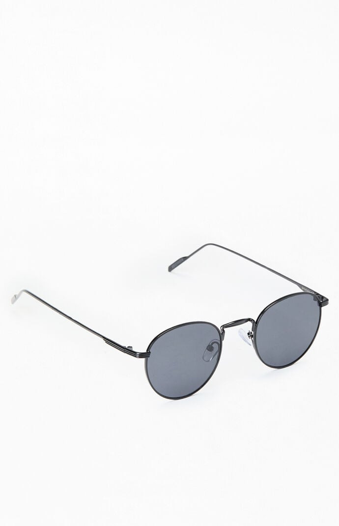 Black Metal Round Frame Sunglasses | PacSun