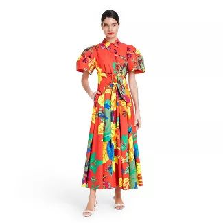 Floral Puff Sleeve Shirtdress - Christopher John Rogers for Target Red | Target