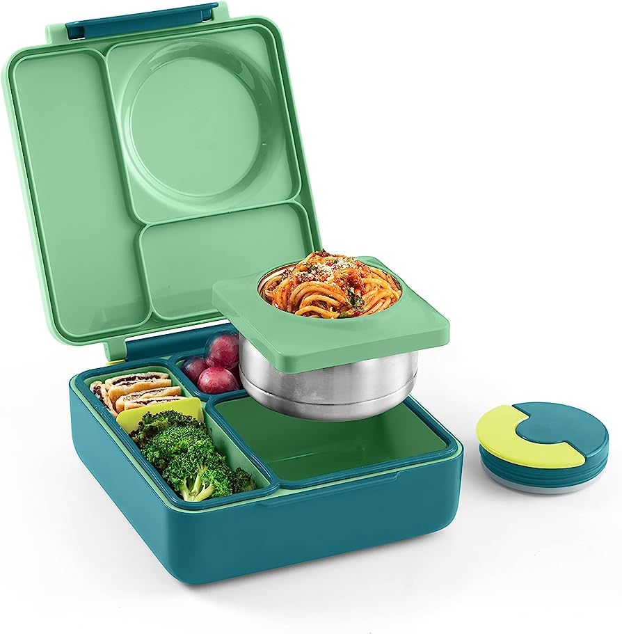 OmieBox Bento Box for Kids - Insulated Lunch Box with Leak Proof Thermos Food Jar - 3 Compartments,  | Amazon (US)