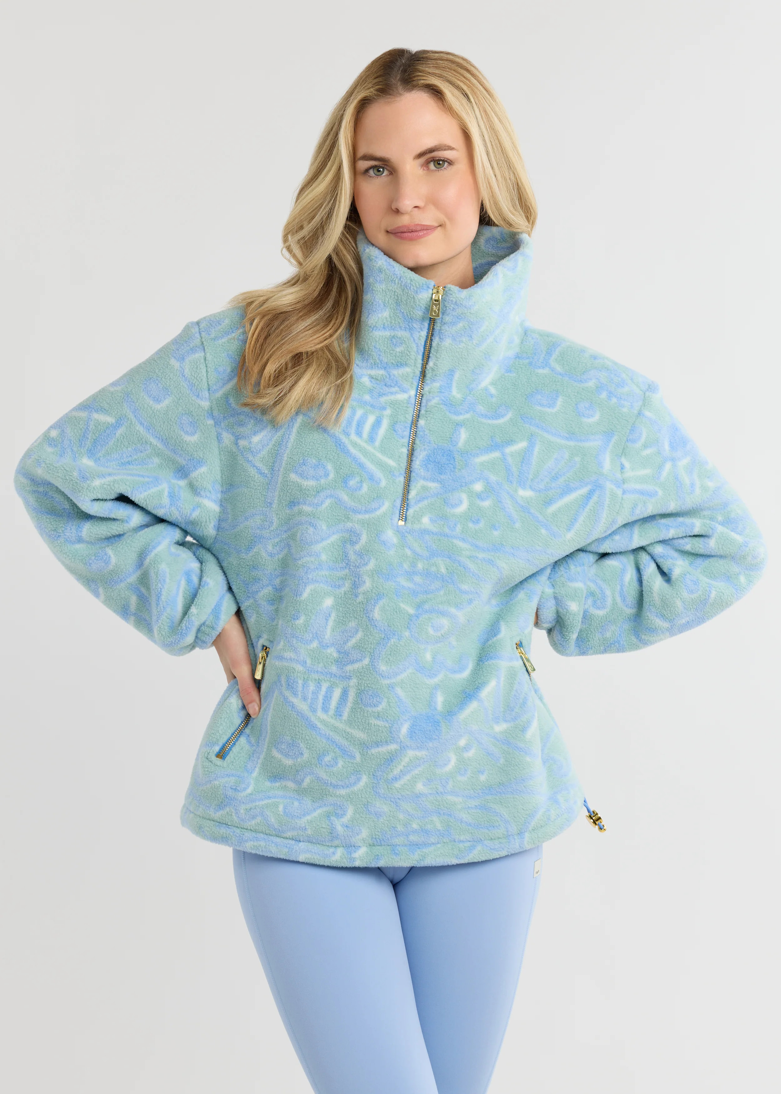 Hartley Pullover in Sherpa Fleece (Sageborn) | Dudley Stephens