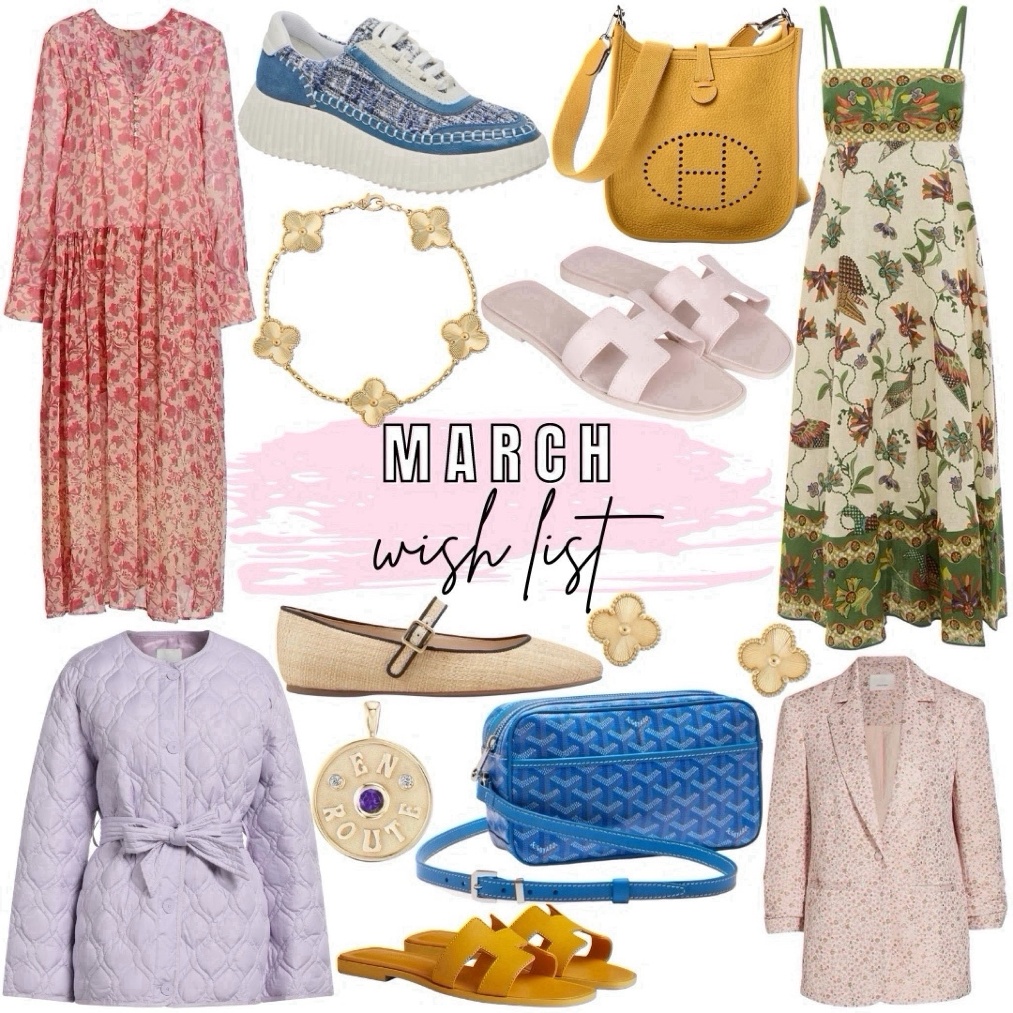 March wish list - Alemais dress, Sandro coat, free people dress, floral blazer, Hermes oran sandals
 



#LTKFindsUnder100 #LTKStyleTip #LTKSeasonal