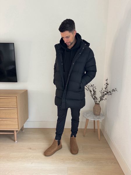 Men’s fashion. Mikes wardrobe overhaul. These until coats are great! Mikes is from last year but this years looks the same. 

Mike is 6’3”. Wears a large in tops and bottoms. 

Uniqlo coat large
Zara hoodie large
Vuori Sunday pants large 
Ugg boots 12

#LTKshoecrush #LTKSeasonal #LTKmens