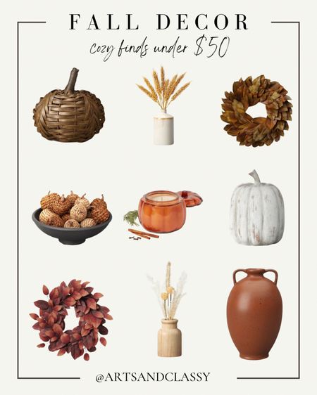 Cozy Fall decor finds under $50! Bring in the harvest season with all the hues of orange and brown for a rustic, homey feeling!

#LTKunder50 #LTKhome #LTKSeasonal