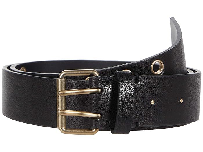 AllSaints 38 mm Belt with Eyelets (Black) Women's Belts | Zappos