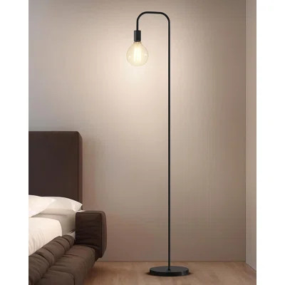 Contemporary Industrial Floor Lamp With On/Off Foot Switch, Minimalist Metal Standing Lamp For Living Room, Bedroom, Office, Reading | Wayfair North America