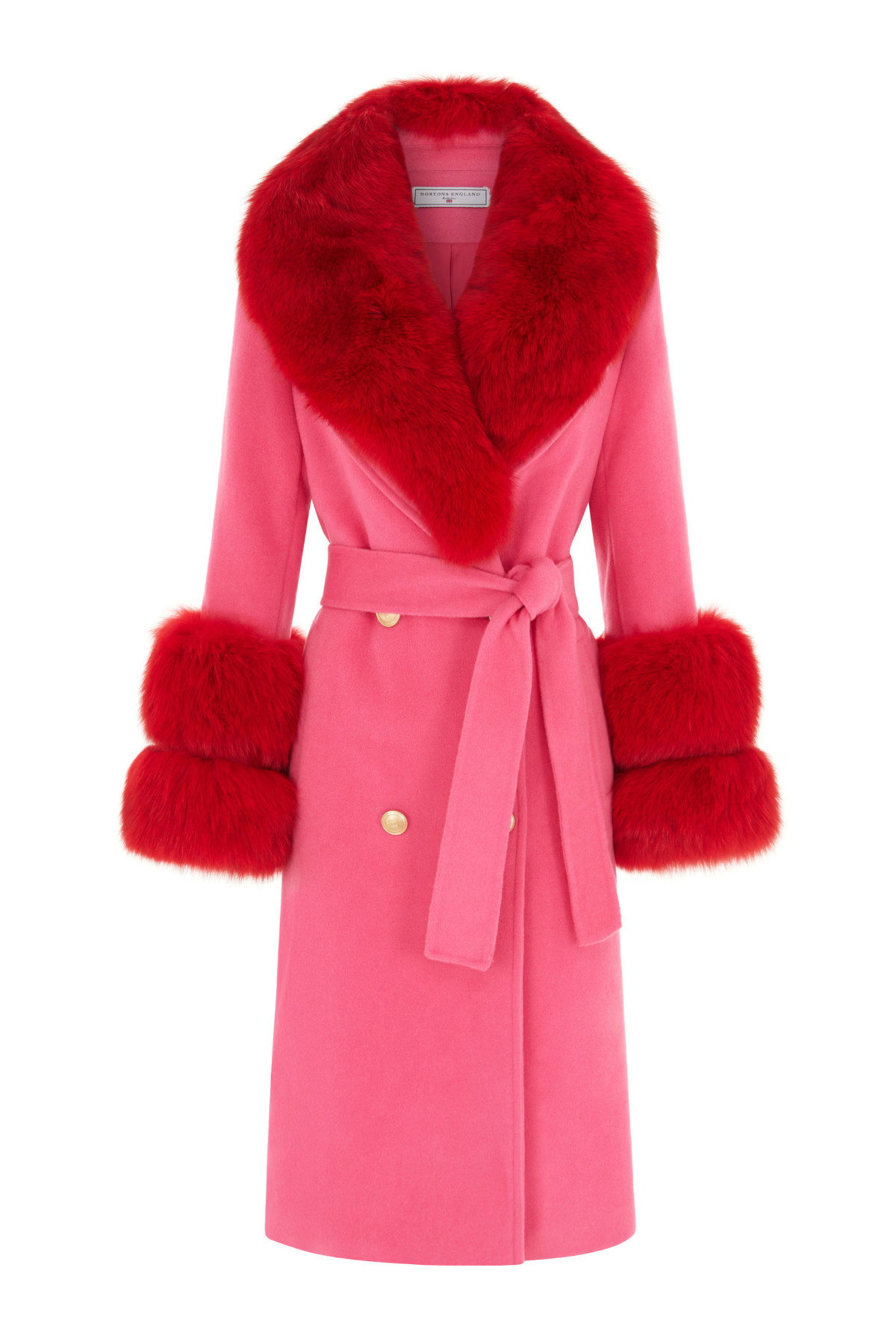 Belgravia Cashmere Coat Hot Pink | Wolf & Badger