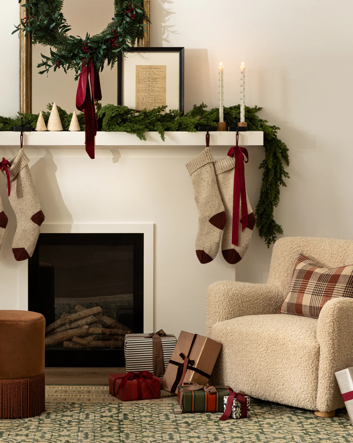 6' Faux Winter Evergreen Garland | McGee & Co. (US)