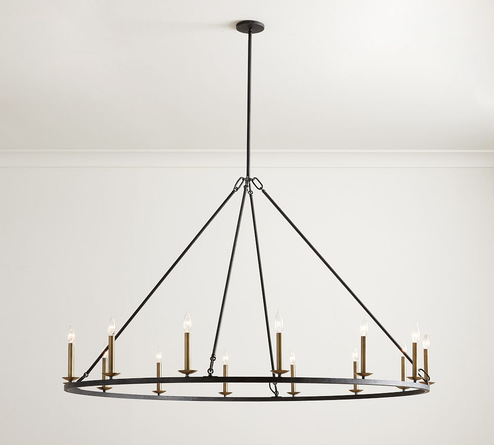 Remington Iron Round Chandelier | Pottery Barn (US)