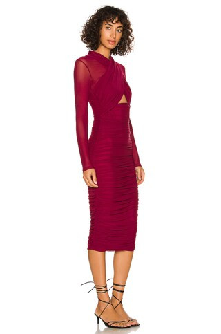 Bardot Aliyah Dress in Burgundy from Revolve.com | Revolve Clothing (Global)