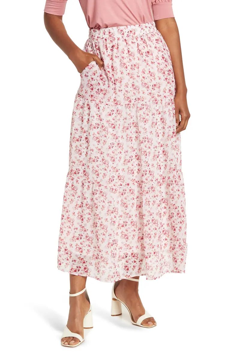 GIBSONLOOK Chiffon Tiered Printed Skirt | Nordstromrack | Nordstrom Rack