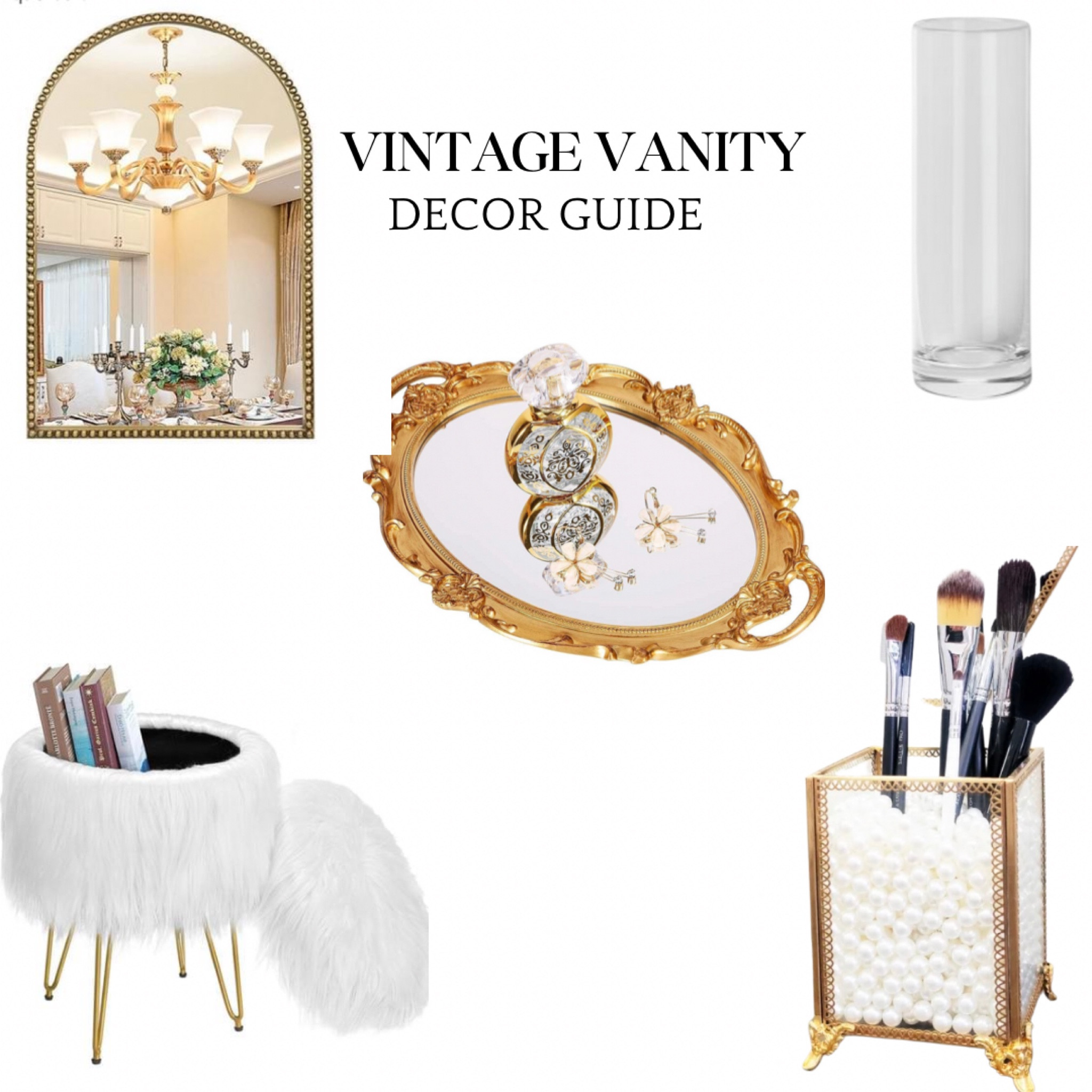 Vintage vanity decor essentials 

#LTKhome #LTKGiftGuide #LTKstyletip