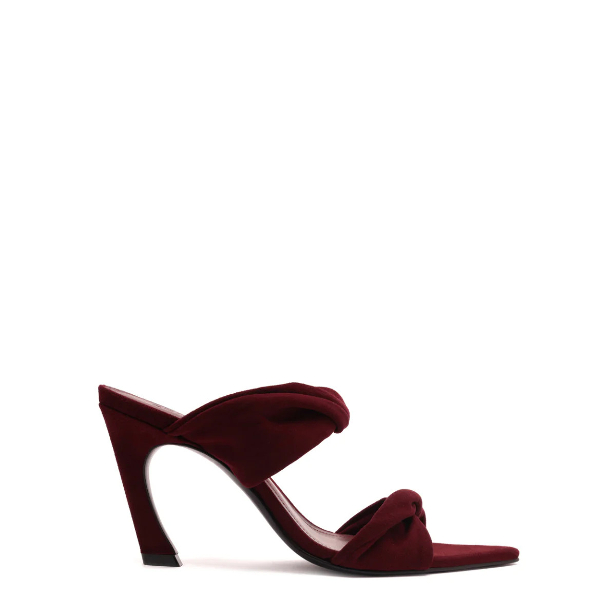 Meline Mule Suede Sandal in Vino | Over The Moon