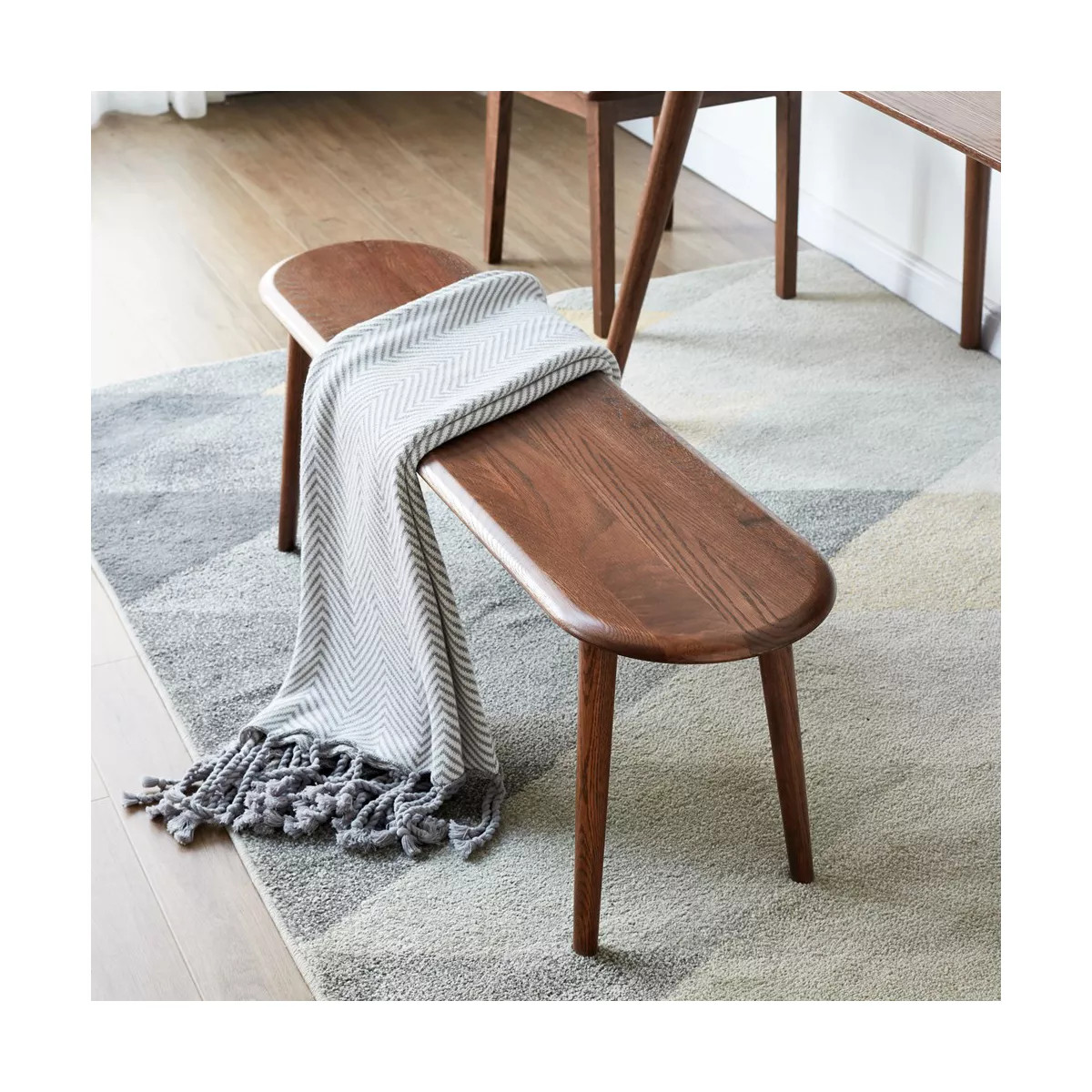 Entryway Bench, 39.3" Natural Wood Finish Dining Bench, Modern Farmhouse Rustic Design, End Of Be... | Target