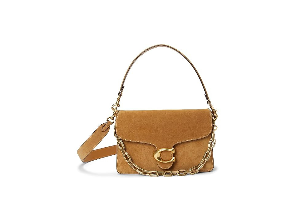 COACH Chain Tabby Shoulder Bag Shoulder Women's Handbags Sand, Suede | Zappos