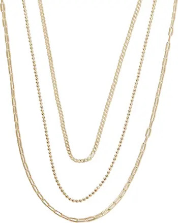Argento Vivo Sterling Silver Triple Layer Chain Necklace | Nordstrom | Nordstrom