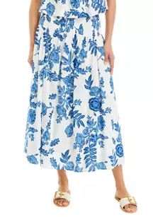 Women's Smocked Floral Printed Skirt | Belk