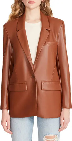 Singled Out Faux Leather Blazer | Nordstrom