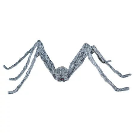 Gray Terrifying Fuzzy Red Eyed Gray Spider 90 Inches Giant Decor Halloween Prop | Walmart (US)