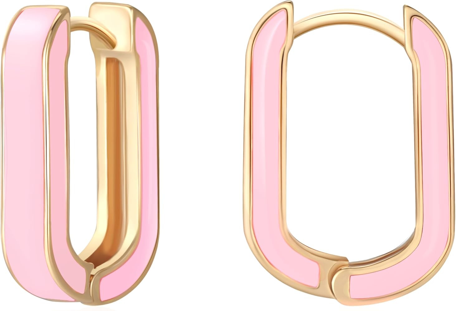 Huggie Hoop Earrings for Women, 18K Gold Plated Colorful Enamel Huggie Earrings Small Hypoallerge... | Amazon (US)