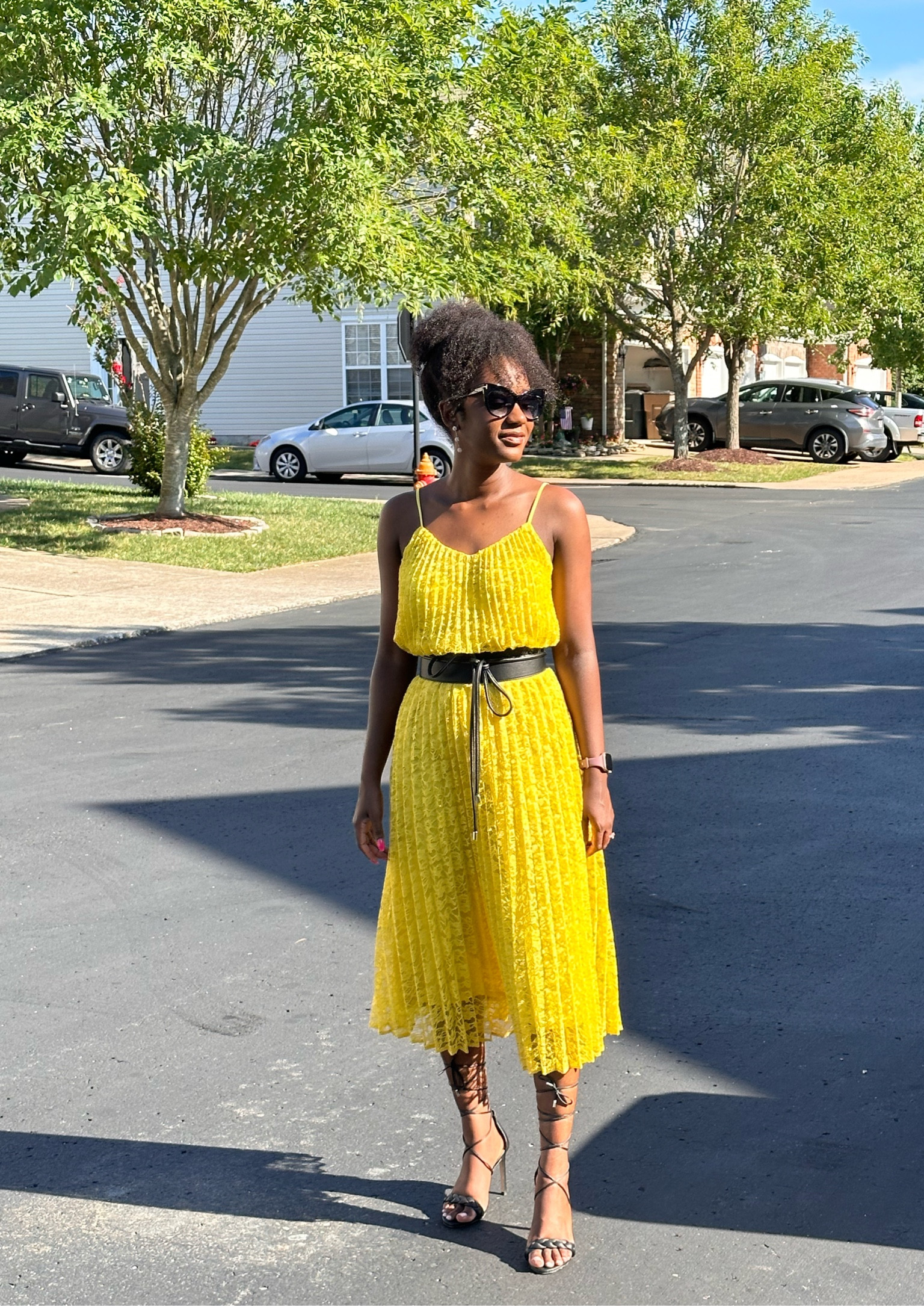 Hello, Summer yellow! 😎☀️🌻

This top and skirt combo give the illusion of a dress with the obi belt. This is an old set from #AnnTaylor but I’ve linked similar dresses and belts that can be styled to give you this same look. Enjoy! 👉🏾

Sandals are #BananaRepublic
#StylishlyBree

#LTKworkwear #LTKstyletip