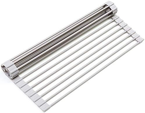 Surpahs Over The Sink Multipurpose Roll-Up Dish Drying Rack (Warm Gray, 17.5" x 13.1" - Small) | Amazon (US)