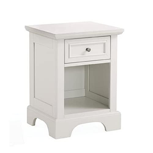 Home Styles Naples White Nightstand with Drawer, Mahogany Hardwood Solids and Engineered Woods, and  | Amazon (US)