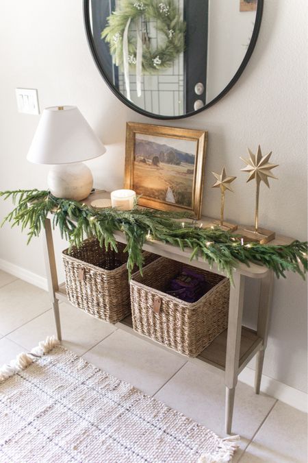 Console table holiday decor for your entry way 

#LTKhome #LTKstyletip #LTKSeasonal