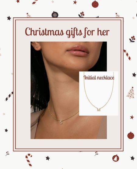 Initial necklace, Christmas gifts for her, gold jewelry, jewelry for Christmas 

#LTKGiftGuide