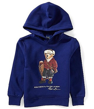 Polo Ralph Lauren Little Boys Long-Sleeve Polo Bear Fleece Hoodie - 2T | Dillard's