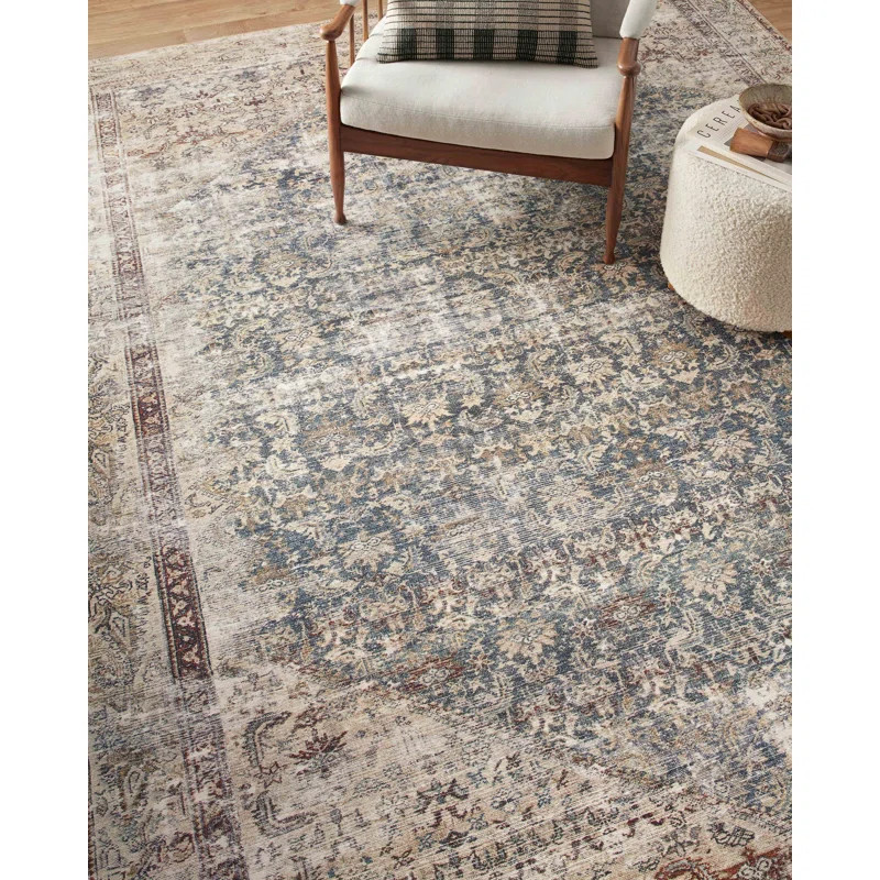 Amber Lewis x Loloi Georgie Teal / Antique Area Rug | Wayfair Professional