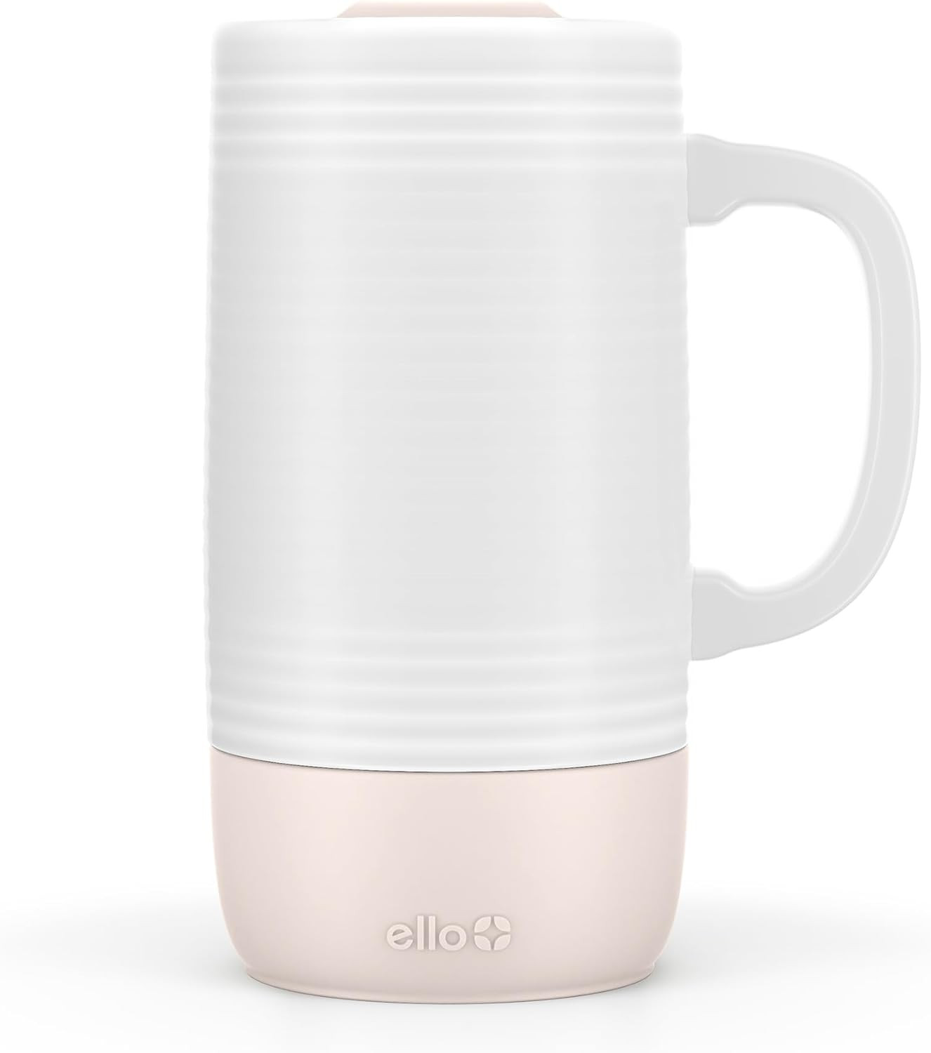 Ello Jane 18oz Ceramic Travel Mug with Handle and Built-In Coaster, Sandbar | Amazon (US)