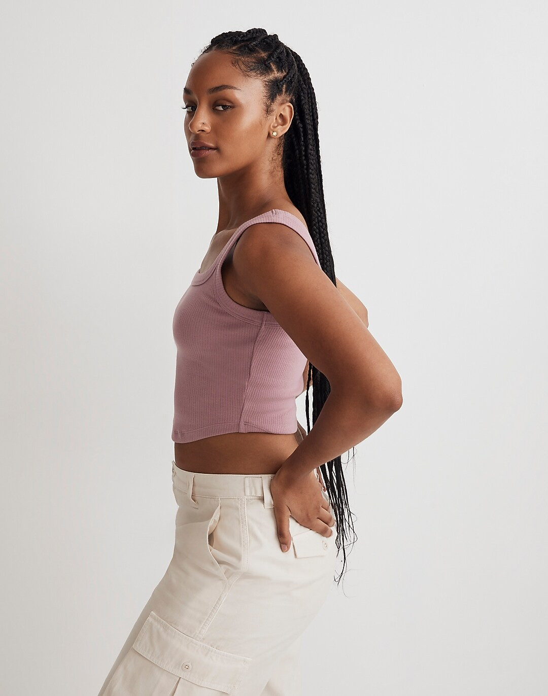The Tailored Crop Tank in Sleekhold | Madewell