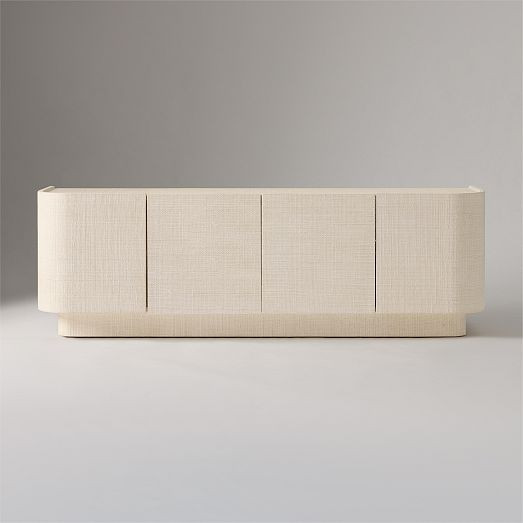 Solstice Painted Raffia Media Console (68"–78") | West Elm (US)
