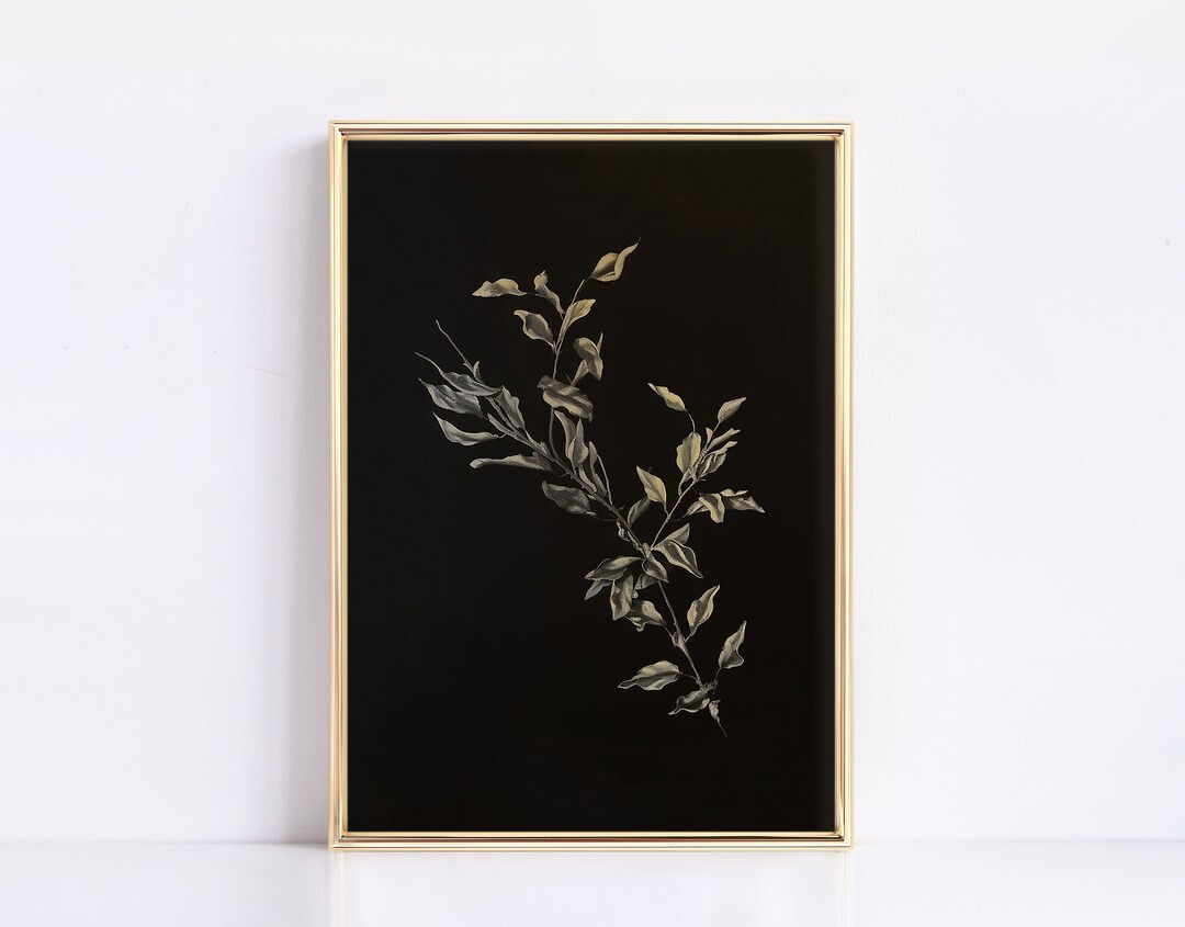 Vintage Halloween Print Dark Academia Dying Branch Fall Print Halloween Decor Modern Vintage Blac... | Etsy (US)